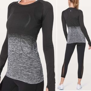 Lululemon black&grey ombré long sleeve